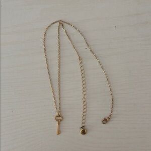 Gold Key Pendant Necklace *